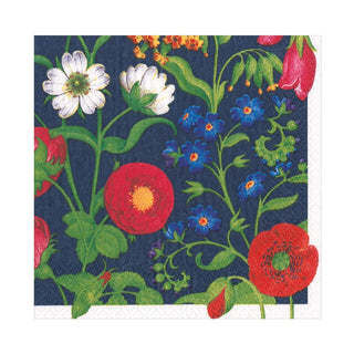 Caspari Cloisters Garden Luncheon Napkins in Navy - 20 Per Package 17391L