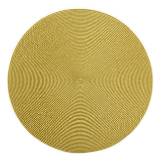 Deborah Rhodes Braided Round Placemat in Gold & Avocado - 1 Each 23621