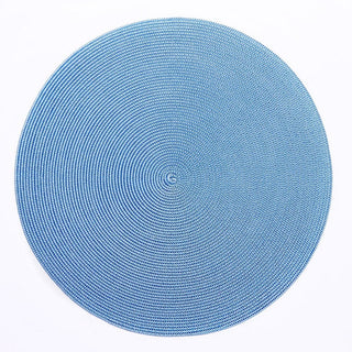 Deborah Rhodes Braided Round Placemat in Denim - 1 Each 26164