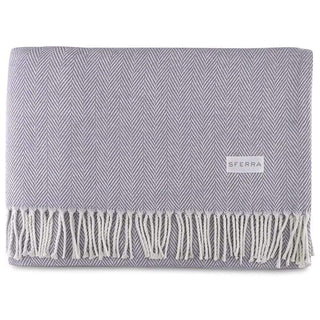 Sferra Celine Herringbone Throw in Lilac 30571