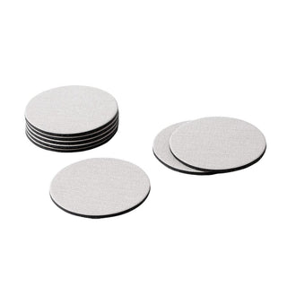 Caspari Classic Canvas Felt-Backed Coasters in Linen - 8 Per Box 4013CR