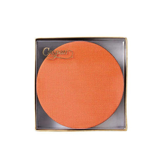 Caspari Classic Canvas Felt-Backed Coasters in Orange - 8 Per Box 4014CR