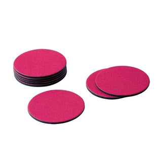 Caspari Classic Canvas Felt-Backed Coasters in Fucshia - 8 Per Box 4015CR