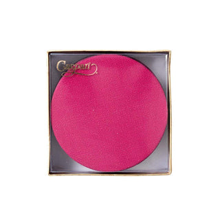 Caspari Classic Canvas Felt-Backed Coasters in Fucshia - 8 Per Box 4015CR