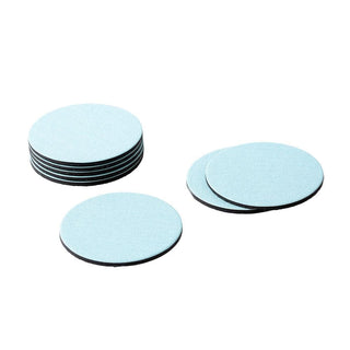 Caspari Classic Canvas Felt-Backed Coasters in Aqua - 8 Per Box 4018CR