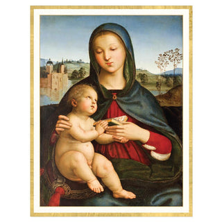 Caspari Madonna and Child with Book Boxed Christmas Cards - 16 Cards & 16 Envelopes 83206