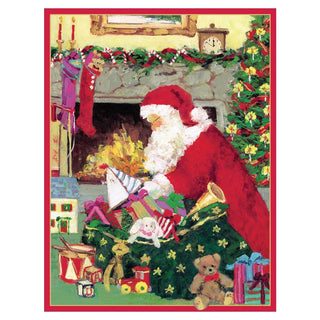 Caspari Santa with Toys Boxed Christmas Cards - 15 Cards & 15 Envelopes 84203