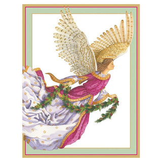 Caspari Angel with Gilded Wings Boxed Christmas Cards - 16 Cards & 16 Envelopes 86217