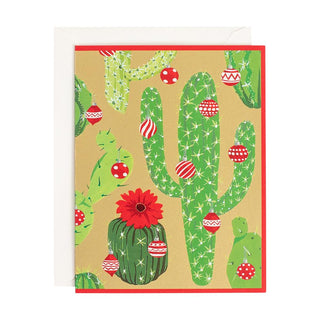 Caspari Merry Cactus Boxed Christmas Cards - 16 Cards & 16 Envelopes 87226