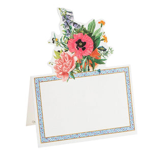 Caspari Blossoms and Brooches Die-Cut Place Cards - 8 Per Package 87903P