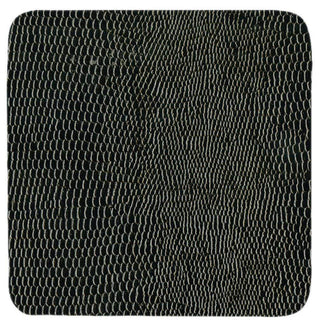 Caspari Square Lizard Coasters in Black - 8 Per Box 88085CC