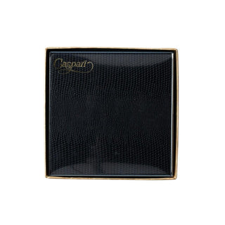 Caspari Square Lizard Coasters in Black - 8 Per Box 88085CC