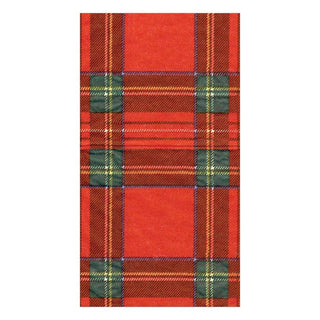 Caspari Royal Plaid Paper Guest Towel Napkins - 15 Per Package 8810G