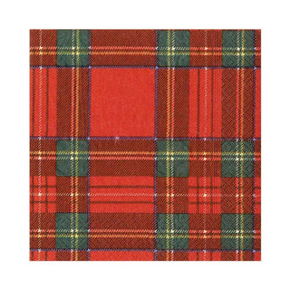 Caspari Royal Plaid Paper Luncheon Napkins - 20 Per Package 8810L