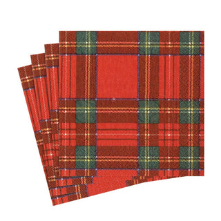 Caspari Royal Plaid Paper Luncheon Napkins - 20 Per Package 8810L