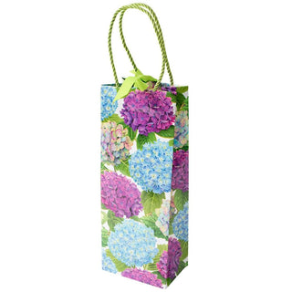 Caspari Hydrangea Garden Wine & Bottle Gift Bag - 1 Each 9006B4