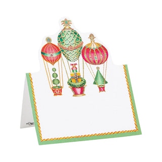 Caspari Christmas in the Air Die-Cut Place Cards - 8 Per Package 92909P