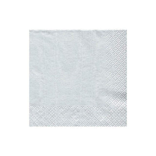 Caspari Moiré Paper Cocktail Napkins in Platinum - 20 Per Package 9714C