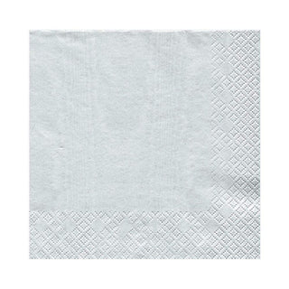 Caspari Moiré Paper Luncheon Napkins in Platinum - 20 Per Package 9714L