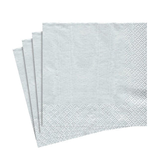 Caspari Moiré Paper Luncheon Napkins in Platinum - 20 Per Package 9714L