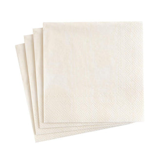 Caspari Moiré Paper Luncheon Napkins in Ivory - 20 Per Package 9717L