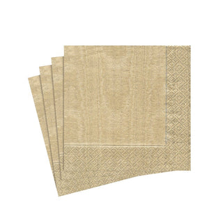 Caspari Moiré Paper Cocktail Napkins in Gold - 20 Per Package 972C