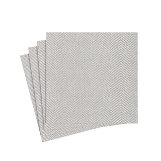 Caspari Jute Paper Linen Cocktail Napkins in Flax - 15 Per Package 9761CG