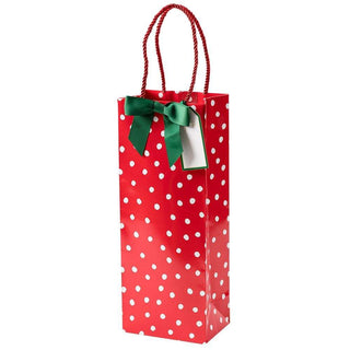 Caspari Painted Dots Wine & Bottle Gift Bag - 1 Each 9773B4