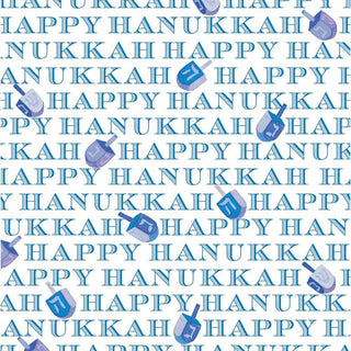 Caspari Happy Hanukkah Gift Wrapping Paper - 30" x 8' Roll 9781RC