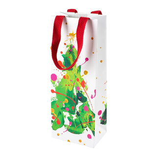 Caspari Splatter Tree Wine & Bottle Gift Bag - 1 Each 9808B4