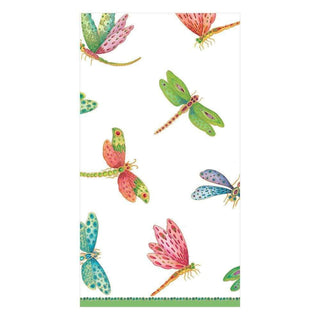 Caspari Dragonflies Paper Guest Towel Napkins - 15 Per Package 9860G