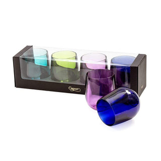 Caspari Acrylic 12oz Tumbler Gift Set in Jewel Tones - Set of 4 ACR100SET_A