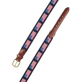 Barrons-Hunter American Flags Motif Belt