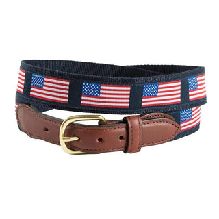 Barrons-Hunter American Flags Motif Belt