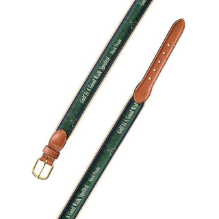 Barrons-Hunter Golf Quote Belt in Green and Khaki