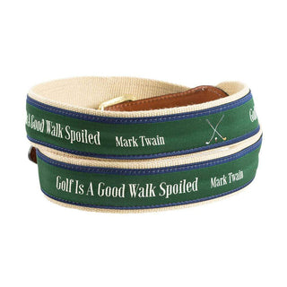 Barrons-Hunter Golf Quote Belt in Green and Khaki