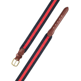 Barrons-Hunter Navy & Red Wide Belgian Surcingle Belt