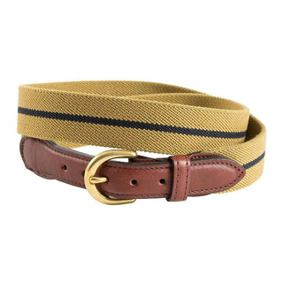 Barrons-Hunter Ochre & Navy Belgian Stretch Belt