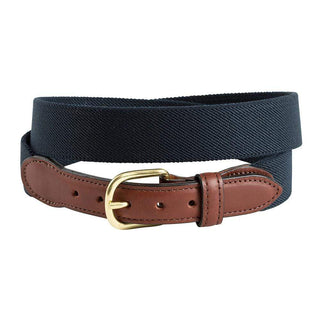 Barrons-Hunter Solid Navy Belgian Stretch Belt