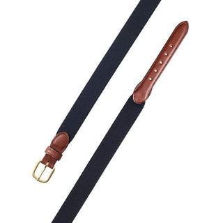 Barrons-Hunter Solid Navy Belgian Stretch Belt