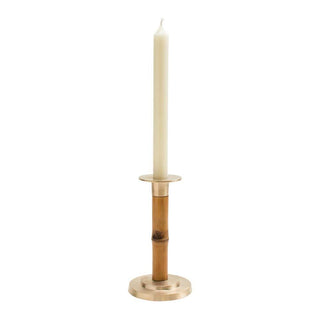 Caspari Small Bamboo Candlestick in Light Brown - 1 Each CAN001