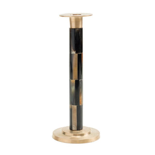 Caspari Large Brass & Horn Candlestick - 1 Each CAN103