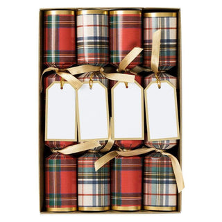 Caspari Stewart Tartan Celebration Christmas Crackers - 8 Per Box CK120.10