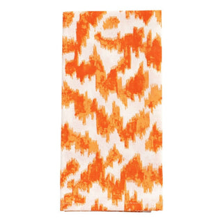 Caspari Modern Moiré Cloth Dinner Napkins in Orange - Set of 4 FTN003B