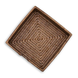 Caspari Rattan Luncheon Napkin Holder in Dark Natural - 1 Each HL01