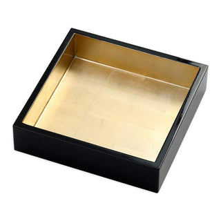 Caspari Lacquer Luncheon Napkin Holder in Black & Gold - 1 Each HL13