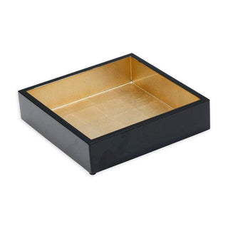 Caspari Lacquer Luncheon Napkin Holder in Black & Gold - 1 Each HL13