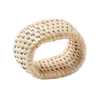 Caspari Rattan Napkin Ring in White Natural - 1 Each HN01W