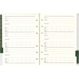 Caspari 4" x 6" Christmas Card Address Book Tabbed Paper Refill - 1 Each I532