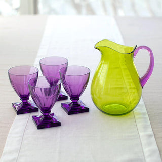 Caspari Acrylic Pitcher in Green with Amethyst Handle - 1 Each JUG002